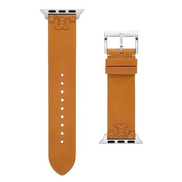 Tory Burch Tan Leather Apple Watch Strap - Picture 1 of 5